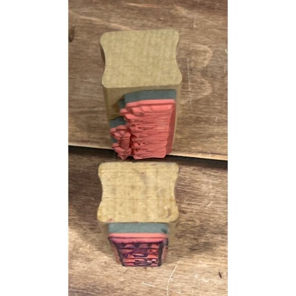 2006 STUDIO G HELLO & THANKS WOOD MOUNTED RUBBER STAMP SET OF 2 BY KOLETTE HALL - Picture 4 of 7